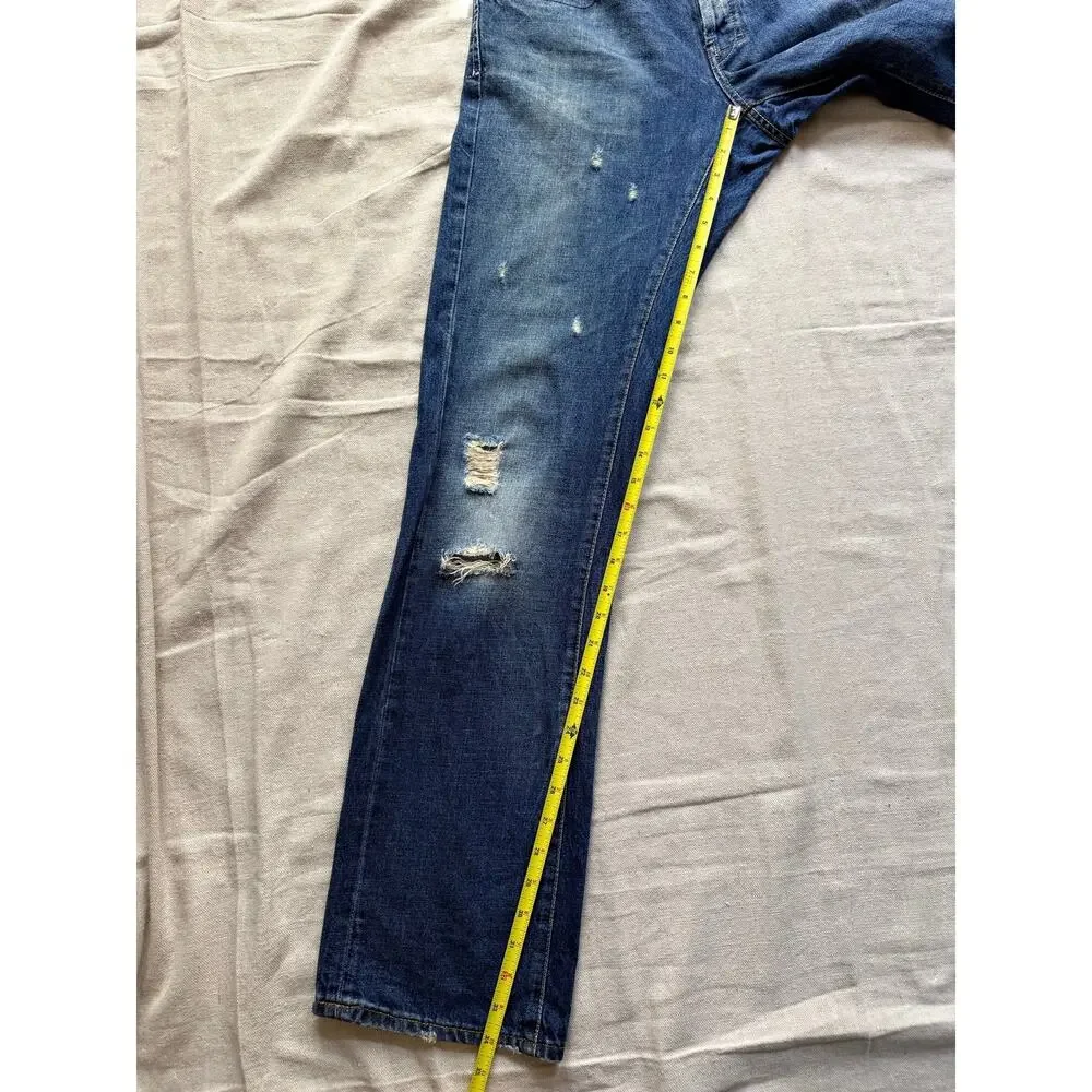 Vintage Energie Jeans Men's 33X34 Justin Distressed Jeans Straight Fit Y2K